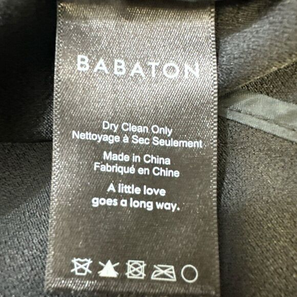 Aritiza Babaton Power Blazer Sz 4 Black Open Front Minimalist Career Chic - Picture 12 of 15